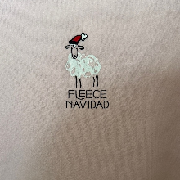 Old Navy Tops - Old Navy Cream Fleece Navidad Sweatshirt